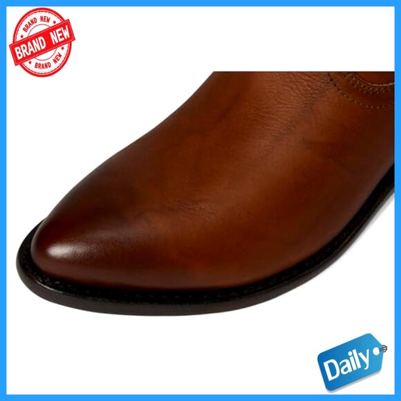 Classic Western Leather Boots Pull-On Design Cushioned Comfort Cowgirl Style - Picture 3 of 7